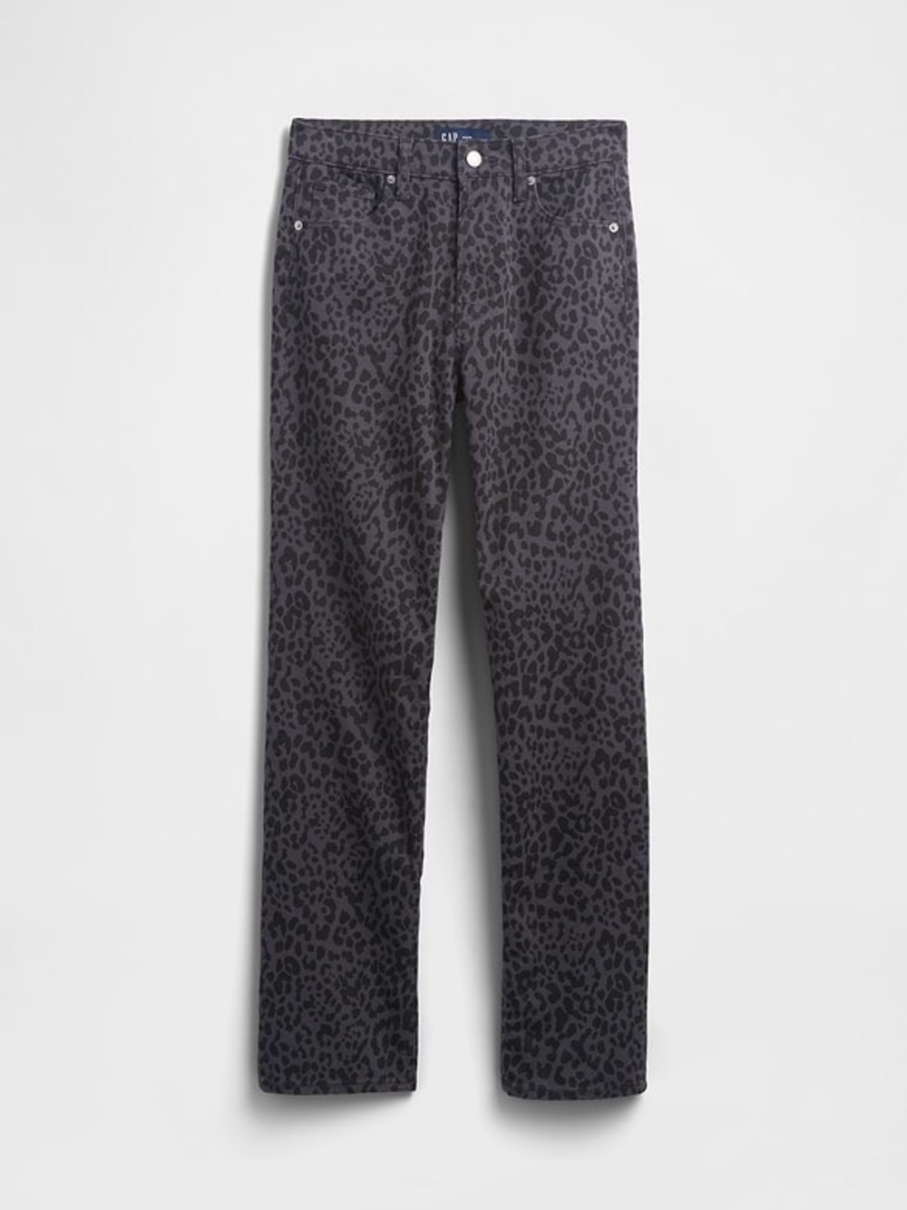 High Rise '90s Slim Straight Leopard Print Jeans size 6 new with tags